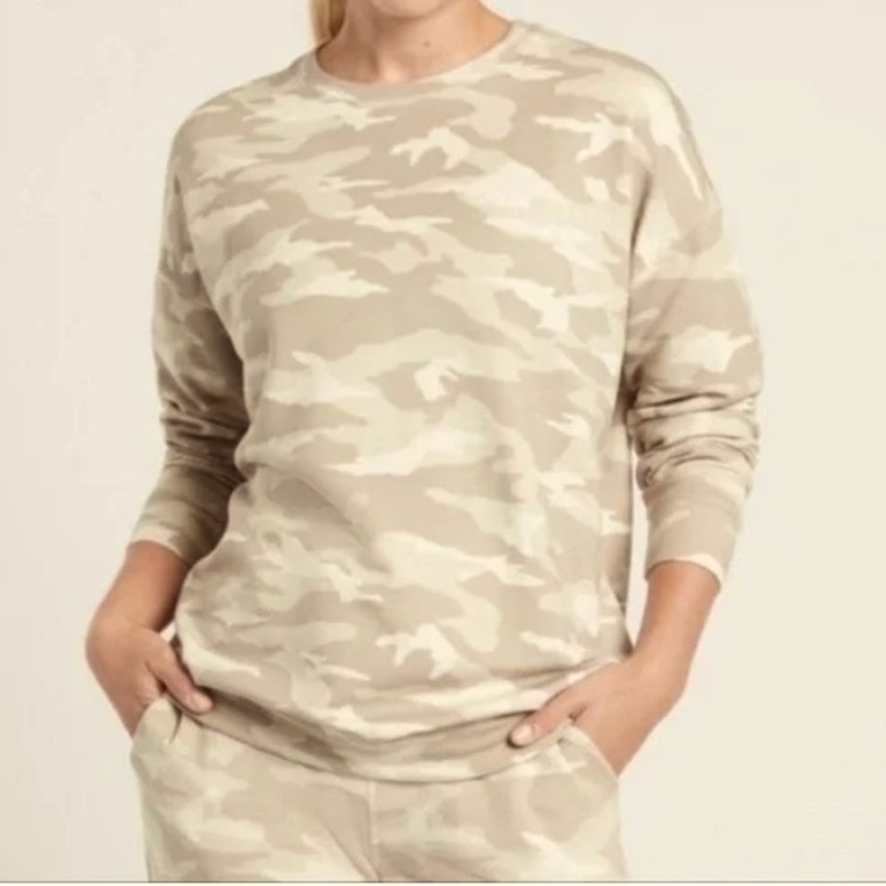 Athleta Studio to Street Camo sweatshirt